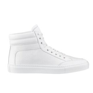 KOIO High Top White Leather Sneakers Made Italy Womens Size 7.5 8 38 Minimal